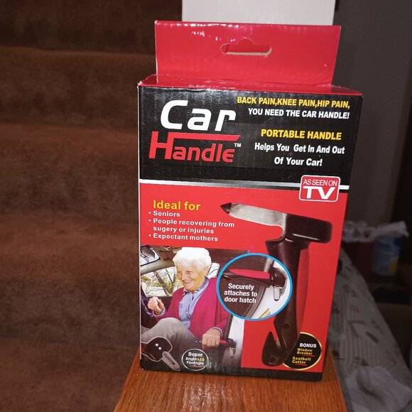 NEW Car Handle Cane Standing Support Window Breaker Seat Belt Cutter Fla… - Picture 5 of 8